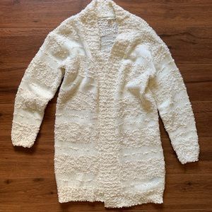 Off White Textured Cardigan